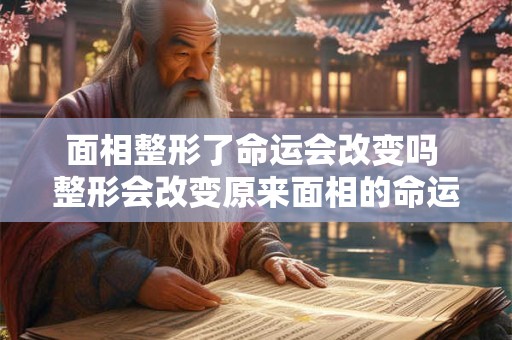 面相整形了命运会改变吗 整形会改变原来面相的命运吗