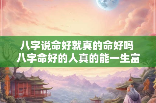 八字说命好就真的命好吗 八字命好的人真的能一生富贵吗