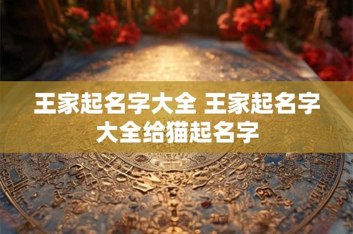 王家起名字大全 王家起名字大全给猫起名字