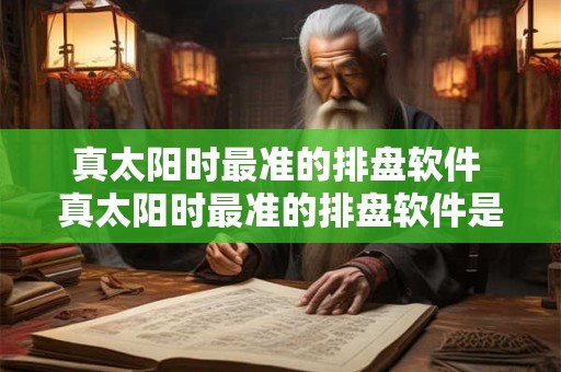 真太阳时最准的排盘软件 真太阳时最准的排盘软件是哪一个