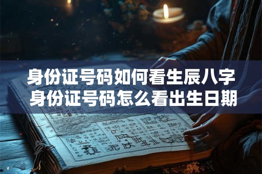 身份证号码如何看生辰八字 身份证号码怎么看出生日期和性别