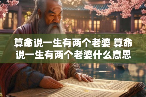 算命说一生有两个老婆 算命说一生有两个老婆什么意思