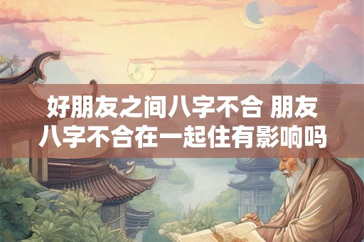好朋友之间八字不合 朋友八字不合在一起住有影响吗
