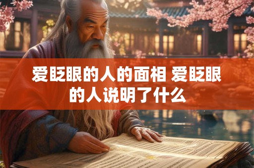 爱眨眼的人的面相 爱眨眼的人说明了什么
