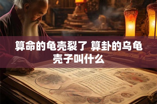 算命的龟壳裂了 算卦的乌龟壳子叫什么