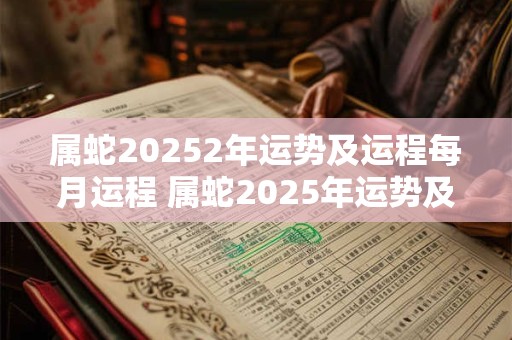 属蛇20252年运势及运程每月运程 属蛇2025年运势及运程每月运程大家找算命网
