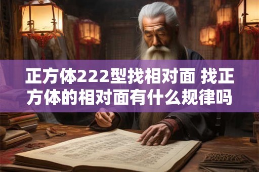 正方体222型找相对面 找正方体的相对面有什么规律吗