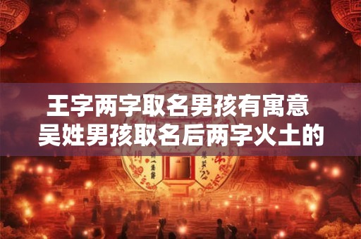王字两字取名男孩有寓意 吴姓男孩取名后两字火土的字