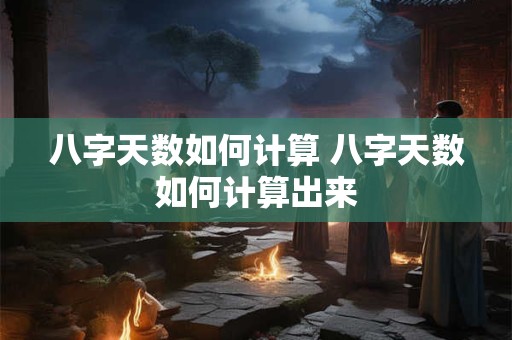 八字天数如何计算 八字天数如何计算出来