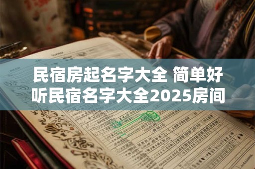 民宿房起名字大全 简单好听民宿名字大全2025房间名