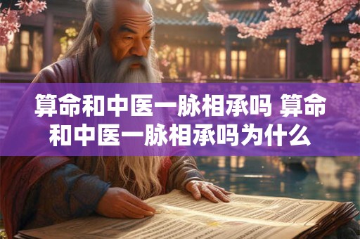 算命和中医一脉相承吗 算命和中医一脉相承吗为什么