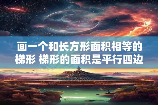 画一个和长方形面积相等的梯形 梯形的面积是平行四边形面积的一半