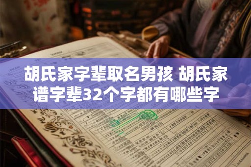 胡氏家字辈取名男孩 胡氏家谱字辈32个字都有哪些字