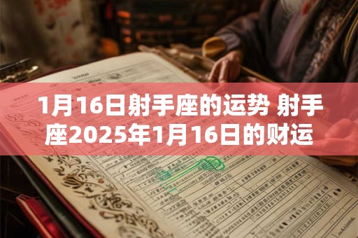 1月16日射手座的运势 射手座2025年1月16日的财运如何