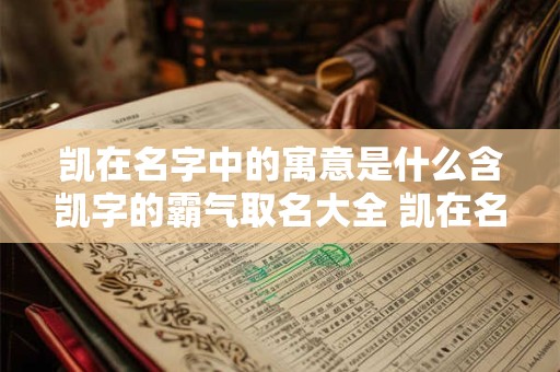 凯在名字中的寓意是什么含凯字的霸气取名大全 凯在名字里的意思和含义是什么