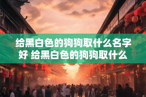 给黑白色的狗狗取什么名字好 给黑白色的狗狗取什么名字好听点