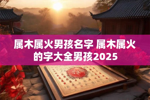 属木属火男孩名字 属木属火的字大全男孩2025