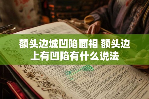 额头边城凹陷面相 额头边上有凹陷有什么说法
