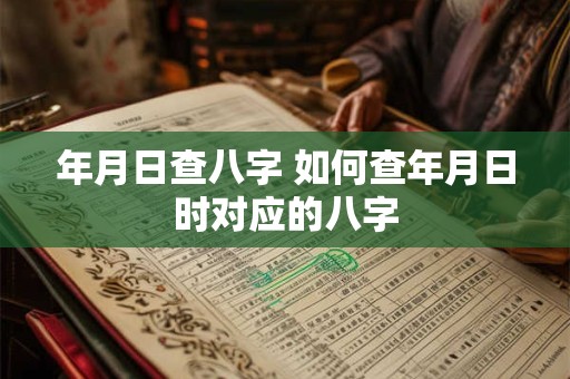 年月日查八字 如何查年月日时对应的八字