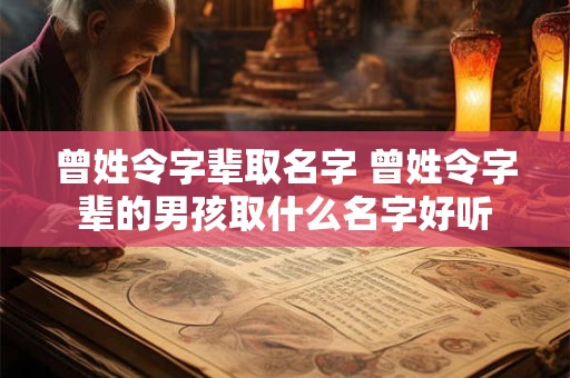 曾姓令字辈取名字 曾姓令字辈的男孩取什么名字好听