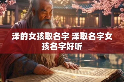 泽的女孩取名字 泽取名字女孩名字好听