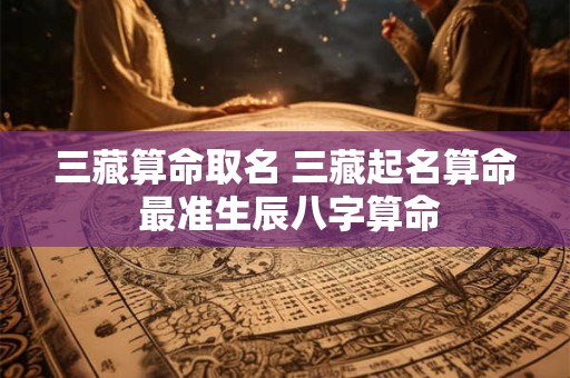 三藏算命取名 三藏起名算命 最准生辰八字算命