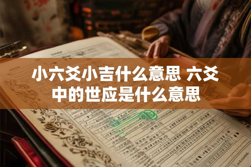小六爻小吉什么意思 六爻中的世应是什么意思