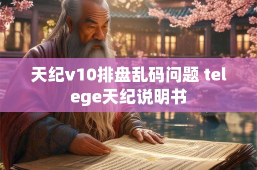 天纪v10排盘乱码问题 telege天纪说明书