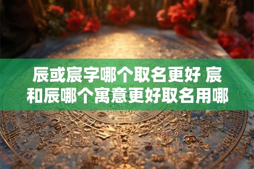 辰或宸字哪个取名更好 宸和辰哪个寓意更好取名用哪个字更有福气