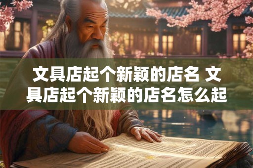 文具店起个新颖的店名 文具店起个新颖的店名怎么起