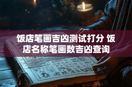 饭店笔画吉凶测试打分 饭店名称笔画数吉凶查询