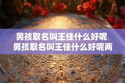 男孩取名叫王佳什么好呢 男孩取名叫王佳什么好呢两个字