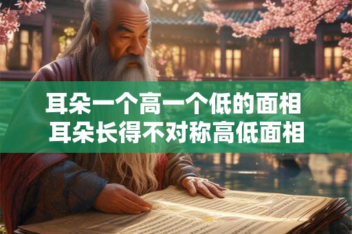 耳朵一个高一个低的面相 耳朵长得不对称高低面相