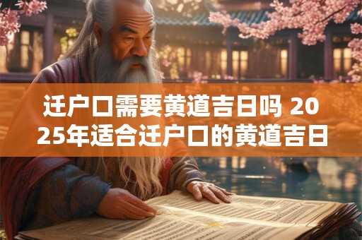 迁户口需要黄道吉日吗 2025年适合迁户口的黄道吉日