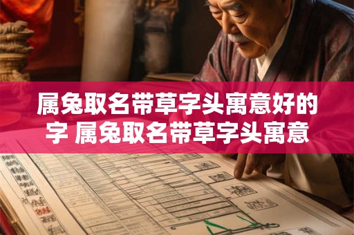 属兔取名带草字头寓意好的字 属兔取名带草字头寓意好的字有哪些