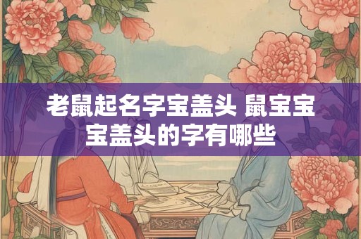 老鼠起名字宝盖头 鼠宝宝宝盖头的字有哪些