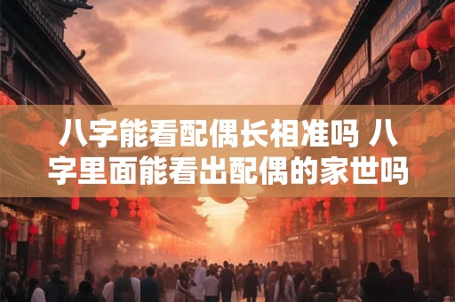 八字能看配偶长相准吗 八字里面能看出配偶的家世吗
