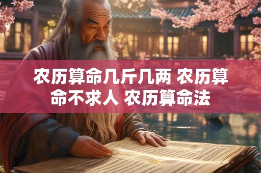 农历算命几斤几两 农历算命不求人 农历算命法