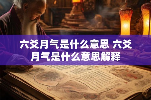 六爻月气是什么意思 六爻月气是什么意思解释