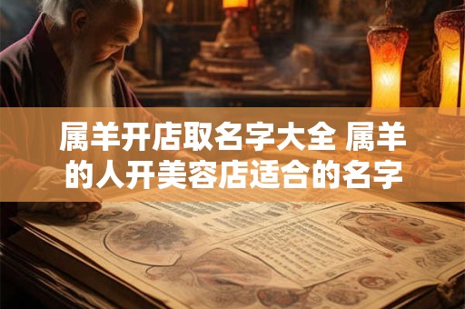 属羊开店取名字大全 属羊的人开美容店适合的名字