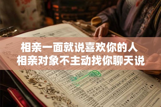 相亲一面就说喜欢你的人 相亲对象不主动找你聊天说明什么