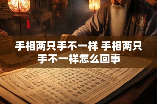 手相两只手不一样 手相两只手不一样怎么回事