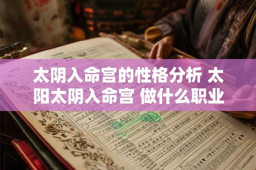 太阴入命宫的性格分析 太阳太阴入命宫 做什么职业