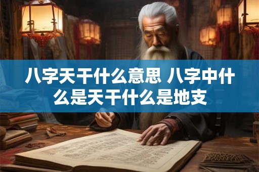 八字天干什么意思 八字中什么是天干什么是地支