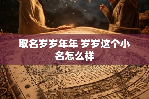 取名岁岁年年 岁岁这个小名怎么样