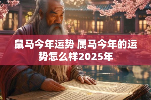 鼠马今年运势 属马今年的运势怎么样2025年