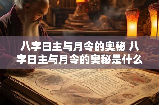 八字日主与月令的奥秘 八字日主与月令的奥秘是什么