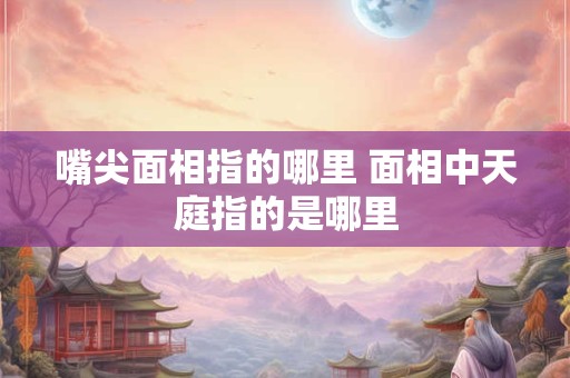 嘴尖面相指的哪里 面相中天庭指的是哪里