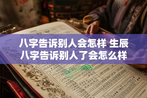 八字告诉别人会怎样 生辰八字告诉别人了会怎么样
