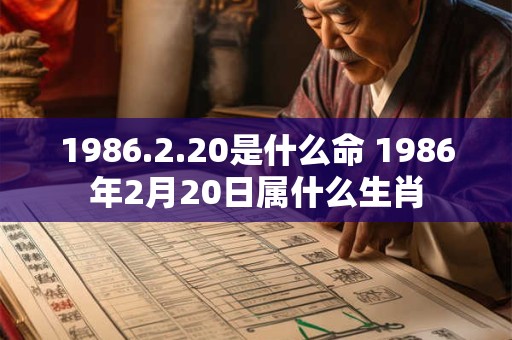 1986.2.20是什么命 1986年2月20日属什么生肖